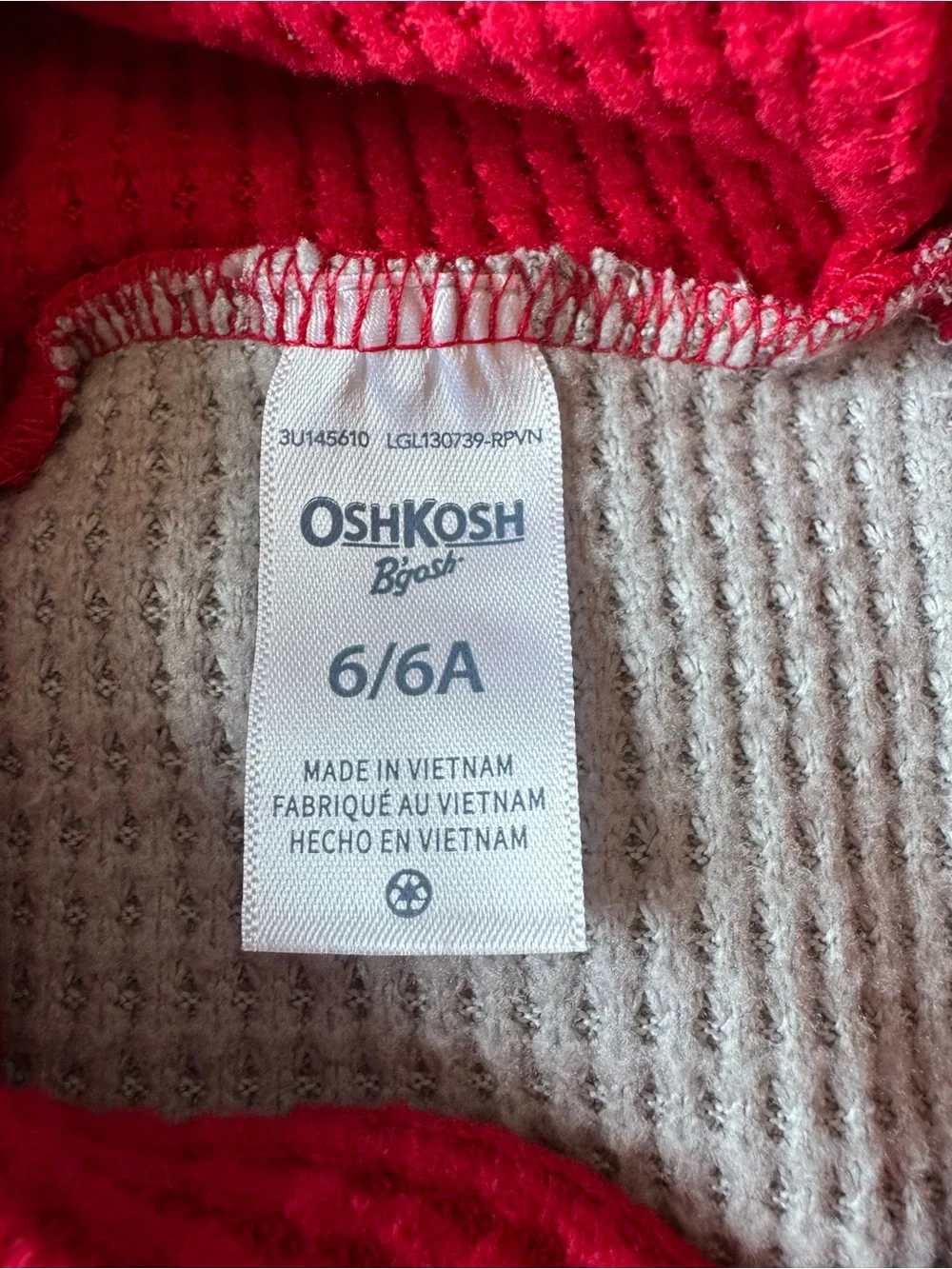 NWT OshKosh B'gosh Boys Waffle-knit Hoodie & Jogger Set Size 6